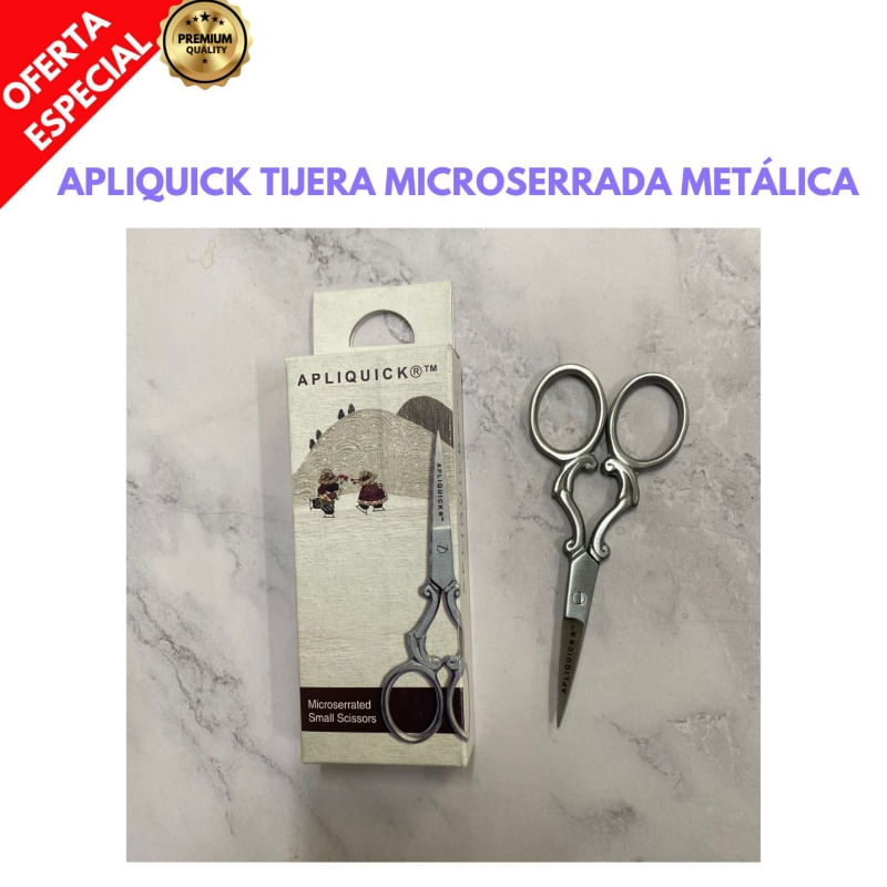 Tesoura Apliquick Micro-serrilhada Pequena 10cm X 4cm