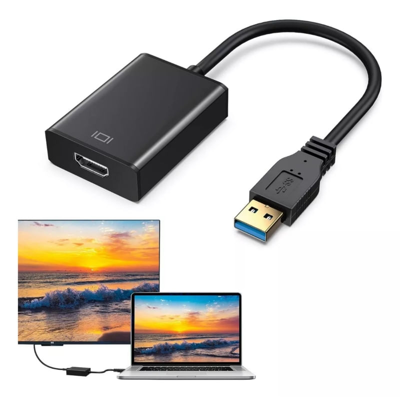 Adaptador De Vídeo Usb 3.0 Para Hdmi Full Hd 1080p