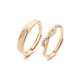 Anel De Noivado Em Prata Esterlina 925 Banhada A Ouro 18k River St