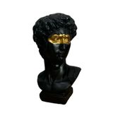 Escultura De Busto Decorativa David 16x10cm Design Moderno