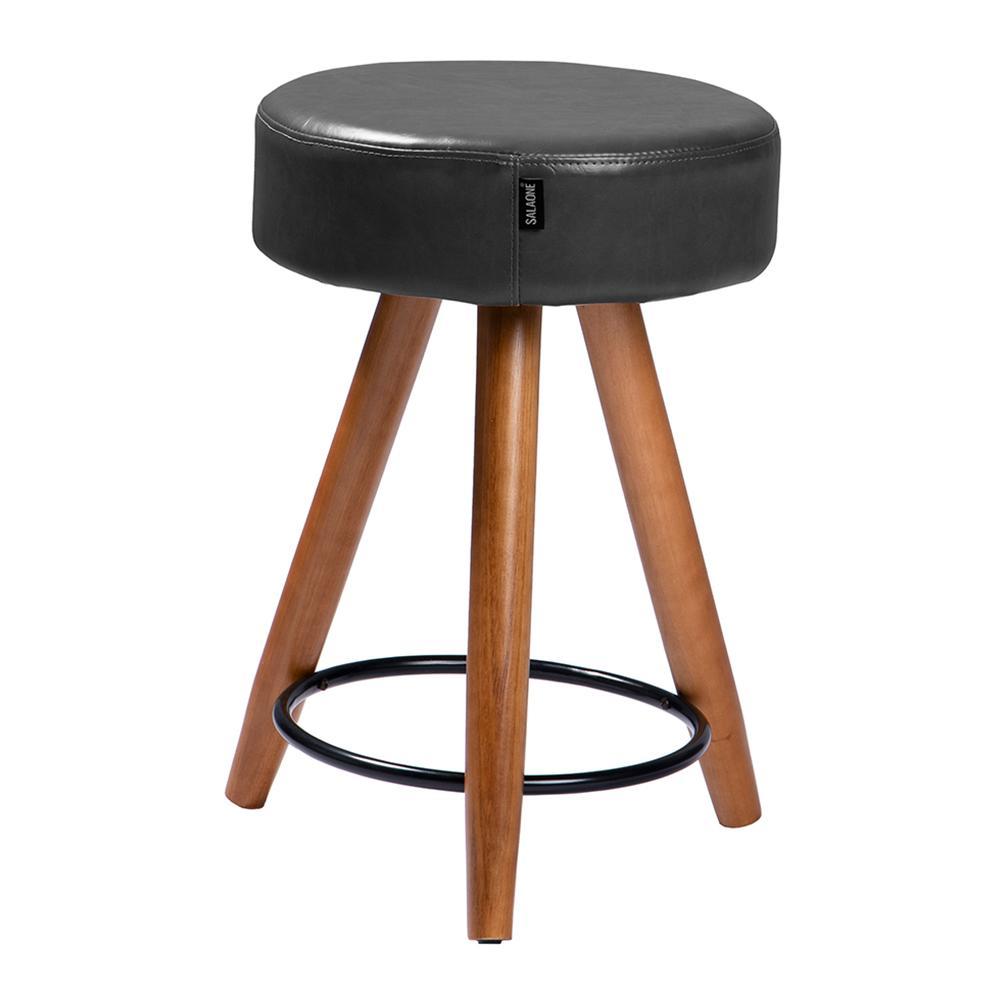 Banco Banqueta Paris Baixa 50cm Couríssimo Preto - Salaone