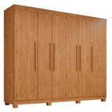 Guarda Roupa Mdf 6 Portas 4 Gavetas 8 Pés Cinamomo