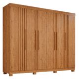 Guarda Roupa Mdf 6 Portas 4 Gavetas 8 Pés Cinamomo