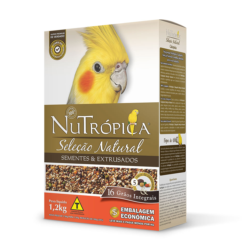 Ração Para Calopsita Seleção Natural Nutrópica 1,2kg - Carrefour