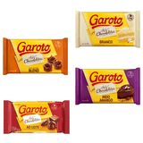 Combo Chocolate Barra 1kg Garoto:leite,branco,blend,amargo