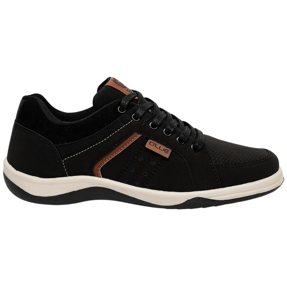 Sapatenis  Masculino Casual Conforto Ollie Turim 400 Preto - Preto - 39