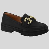 Sapato Mocassim Feminino Loafer Slip On Vizzano 1422.101.7286 - Preto - 38