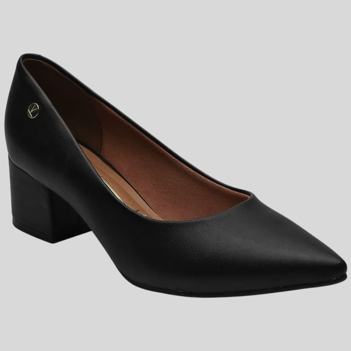 Sapato Scarpin Feminino Bico Salto Grosso Vizzano 1220.315.7286 - Preto - 38