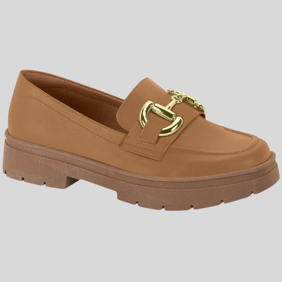 Sapato Mocassim Feminino Loafer Slip On Vizzano 1422.101.7286 - Camel - 38