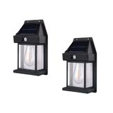 Lâmpada De Parede De Interação Solar Cbk X2 Com Sensor De Movimento