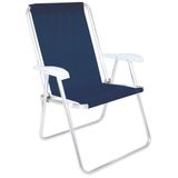 Cadeira Alta Conforto Total Mor, Alumínio, Azul Marinho – 2182