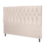 Cabeceira Madri Bege Estofada Para Cama Box Casal Queen Size 164cm Quarto Luxo Jbe Móveis