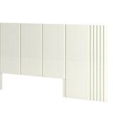 Cabeceira De Madeira Para Cama Box Casal 300cm 100% Mdf Tw185 Off White - Dalla Costa