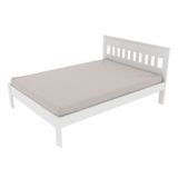 Cama De Casal Madeira Cm8007 Branco - Tecno Mobili