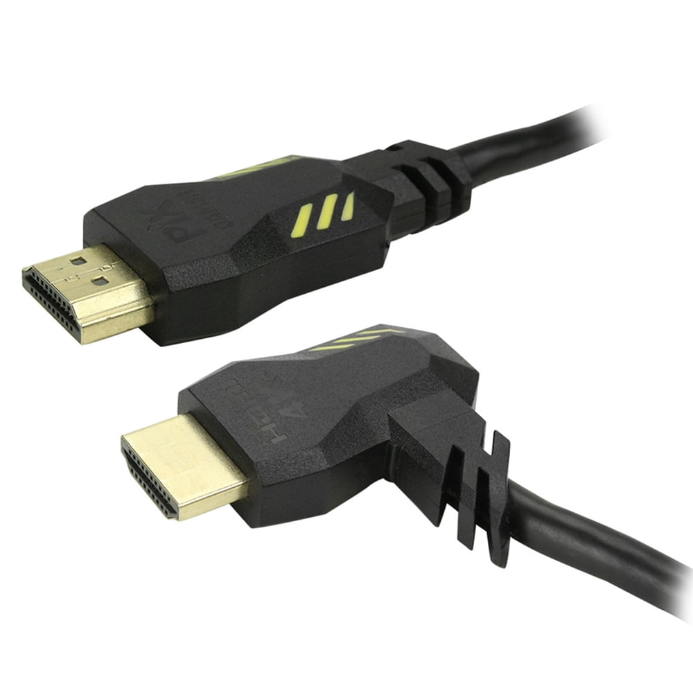 Cabo Hdmi 2.0 Gamer 2m 90 Graus 4k Ultra Hd 3d 19p 2 Metros