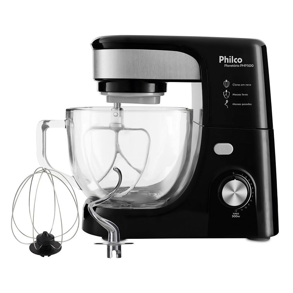 Batedeira Planetária Php500 Philco Turbo 500w Preta - 220v