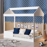 Cama Infantil Montessoriana Casinha Branca Dakota Gabrielli