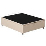 Base Para Cama Box Baú Casal 138x188cm Hit I02 Suede Bege - Mpozenato