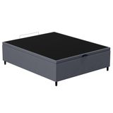 Base Para Cama Box Baú Casal 138x188cm Hit I02 Suede Cinza - Mpozenato