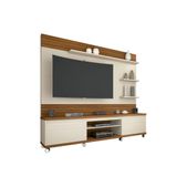 Home Theater Cedro Para Tv Até 70 Polegadas - Off White Com Freijó - Germai