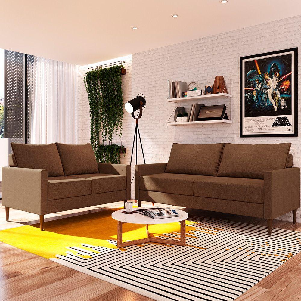 Conjunto Fideris 2 Sofás De 2 Assentos Sofá Go