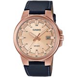 Relógio Casio Masculino Rose Couro Mtp-e173rl-5avdf