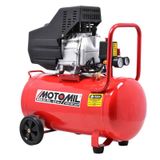 Moto Compressor De Ar 8,8 Pés 50 Litros 2,5 Hp Com Óleo Mam-10/50 Motomil