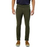 Calça Masculina Alfaiataria Sarja Elastano Verde Militar