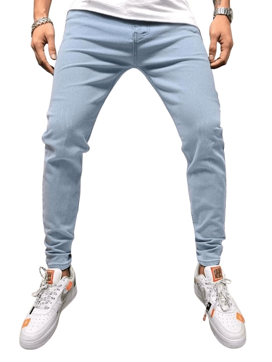 Calça Jeans  Super Skinny Delavê Ii Masculino Azul Claro