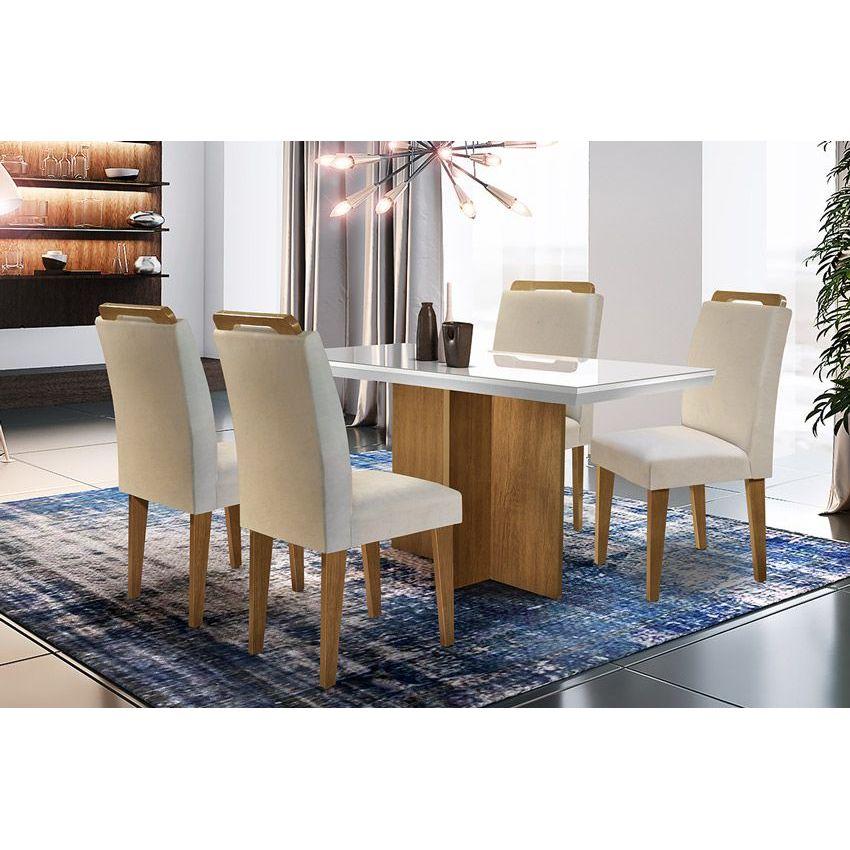 Mesa Rufato Berlim Vd Rt 120 4 Cad Athenas Imbuia Creme