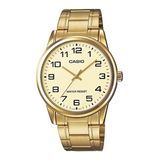 Relógio Casio Masculino Dourado Analógico Mtp-v001g-9budf