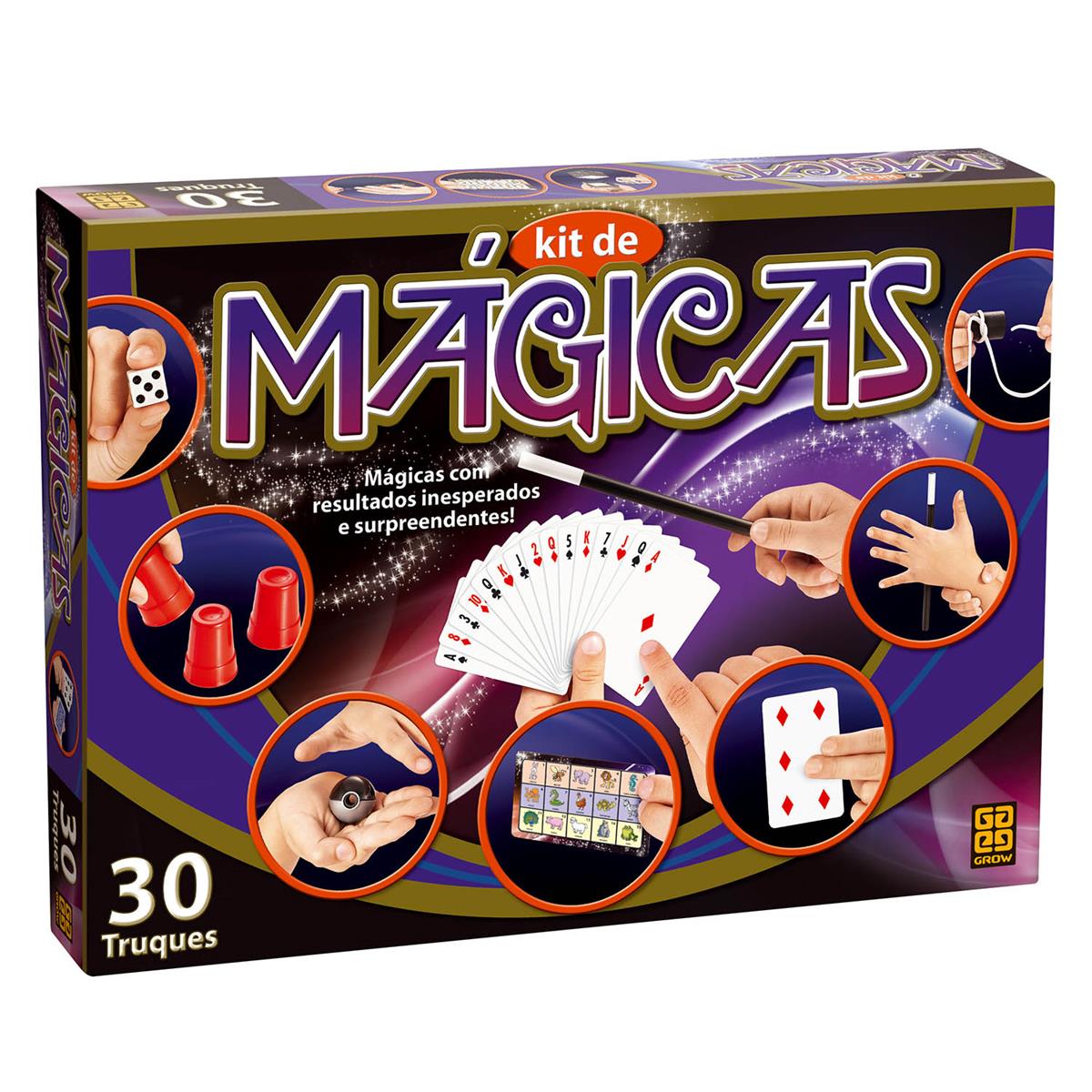 Brinquedo Kit De Mágicas Grow 30 Truques