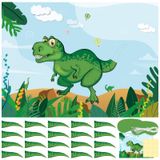 Jogo De Festa Neburora Pin The Tail On The Dinosaur Kids 3+