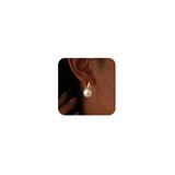 Brincos Koperin Dainty Drop Pearl Banhados A Ouro 14k Para Mulheres