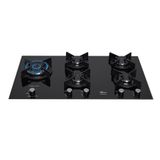 Cooktop Fischer 5 Bocas Infinity Duo Blaze Gás Mesa Vidro Preto Bivolt