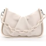 Bolsa Embreagem Cofihome Branca Y2k, Moda, Couro Creme, Feminina