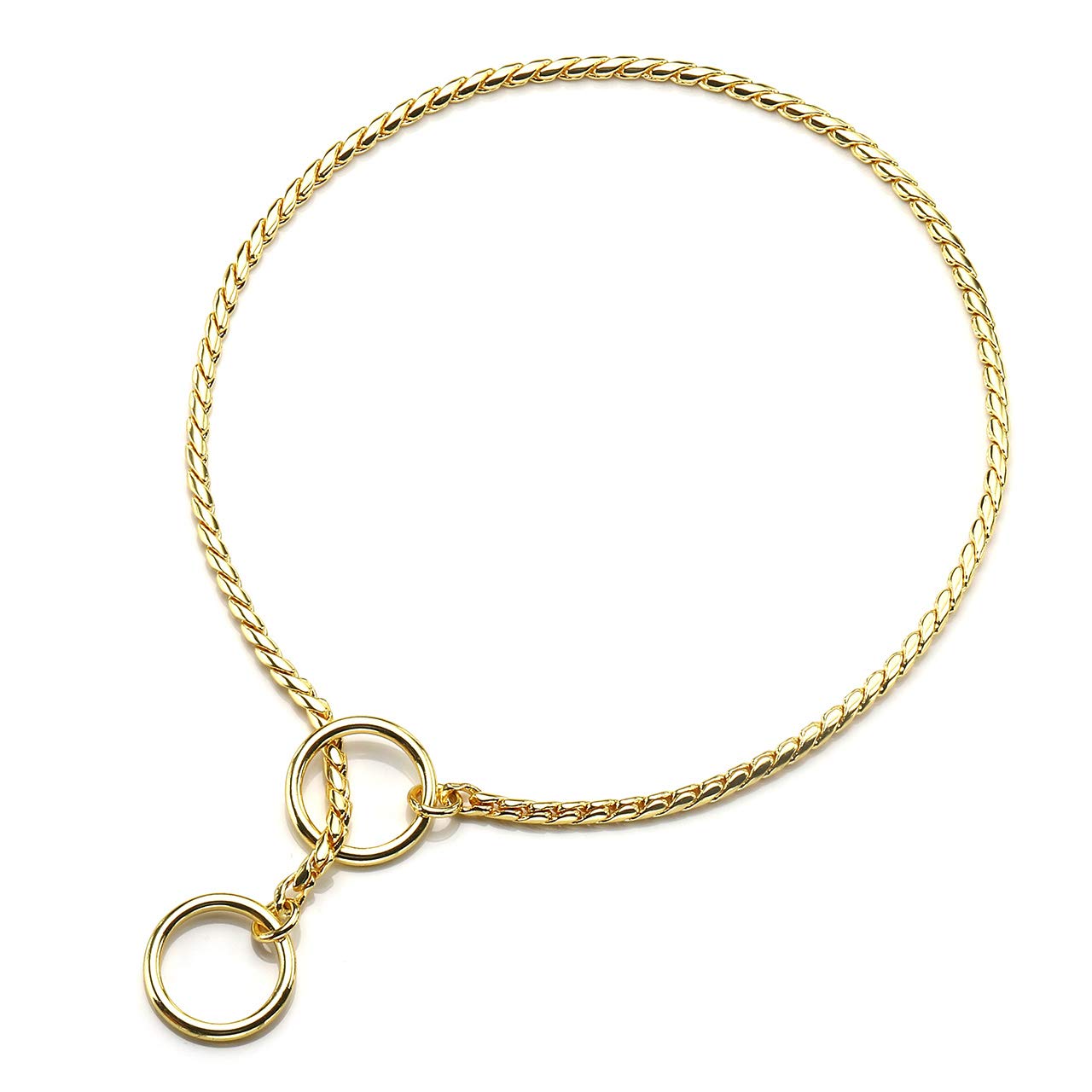 Coleira Dog Choke Chain Mogoko Em Aço Inoxidável Dourada 16 Cm