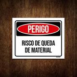 Kit 5 Placas Perigo Risco De Quedade Material