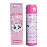 Garrafa Térmica Top Handle 500ml Eu Amo Gatos Zona Criativa