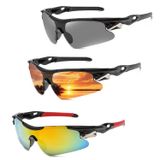 Óculos De Sol Esportivos Hplrzxi Para Homens, Mulheres E Jovens, Uv400, 3 Pares