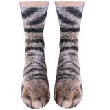 Meias Ndlbs Funny Christmas 3d Animal Paw Para Adultos Unissex