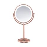 Espelho De Maquiagem Conair Lighted Led Com Ampliação De 1x/10x Em Ouro Rosa