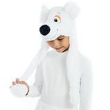 Branco Urso Polar Pelúcia Headpiece Crianças Fantasia Dress-up Play