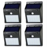 Refletor Solar Baxia 20 Led Com Sensor De Movimento, Conjunto De 4