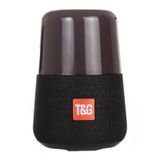 Alto-falante Sem Fio Bluetooth Light Led Black Tg-168