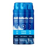 Desodorante Antitranspirante Gillette Dry Spray Cool Wave 125ml, Pacote Com 3