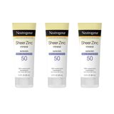 Loção Protetora Solar Neutrogena Sheer Zinc Oxide Spf 50 90ml X3