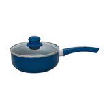 Panela Antiaderente Revestimento Cerâmico Genebra Blue 16cm - Casambiente