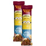 Kit 2 Barra De Fruta Banana Brasil Kids Minions Sabor Banana E Chocolate Ao Leite Zero 22g