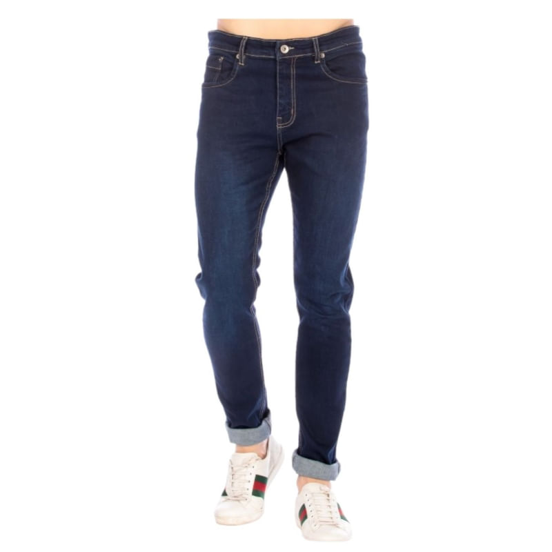 Jeans American Hawks Bay Skinny Fit Para Homens, Azul Escuro